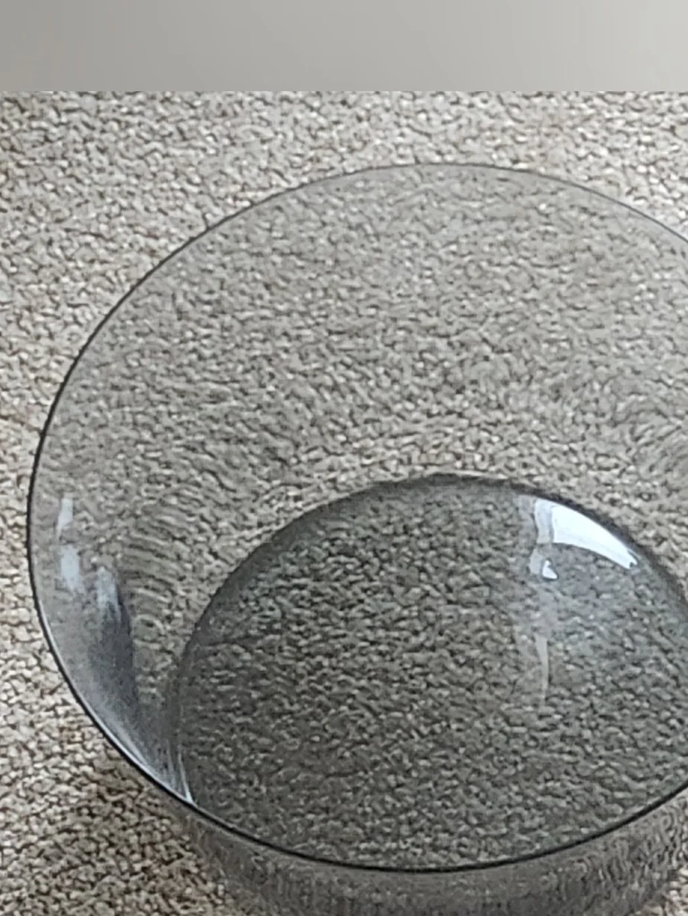 BOWL Handmade Quality Smokey Gray Glass Salad , Fruit, Vegtable or Ice Bucket